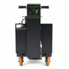 Back view of the NSS Charger 2022 DB commercial floor burnisher featuring operator control panel, battery indicator display, wheel-drive controls, and industrial burnishing machine design on white background.