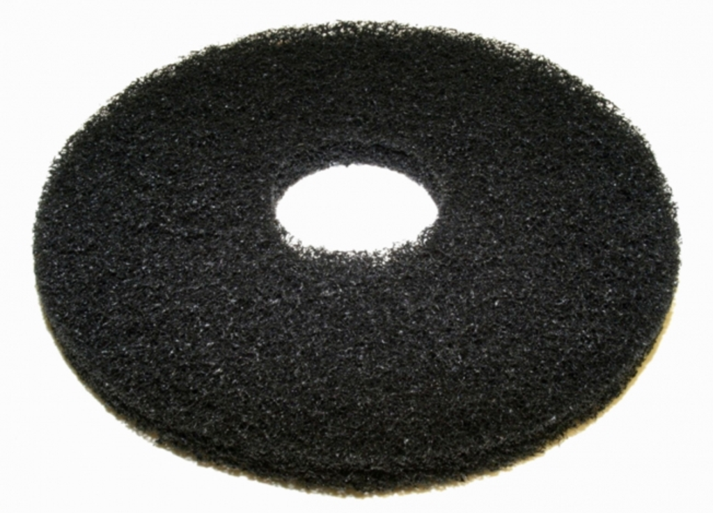 13" Black Round Floor Pads - Box of 5