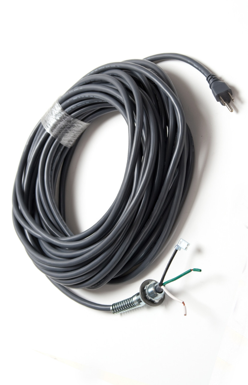 Powr-Flite M1400GS - CORD 14/3 SJTW 75' GRAY METAL STRAIN RELIEF & FLAG TERMINAL