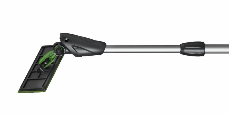 IPC Eagle Cleano indoor window cleaning tools shown in multiple sizes, featuring ergonomic handles, microfiber pads, and lightweight telescopic poles for chemical-free high-reach surface cleaning. Close up of handle