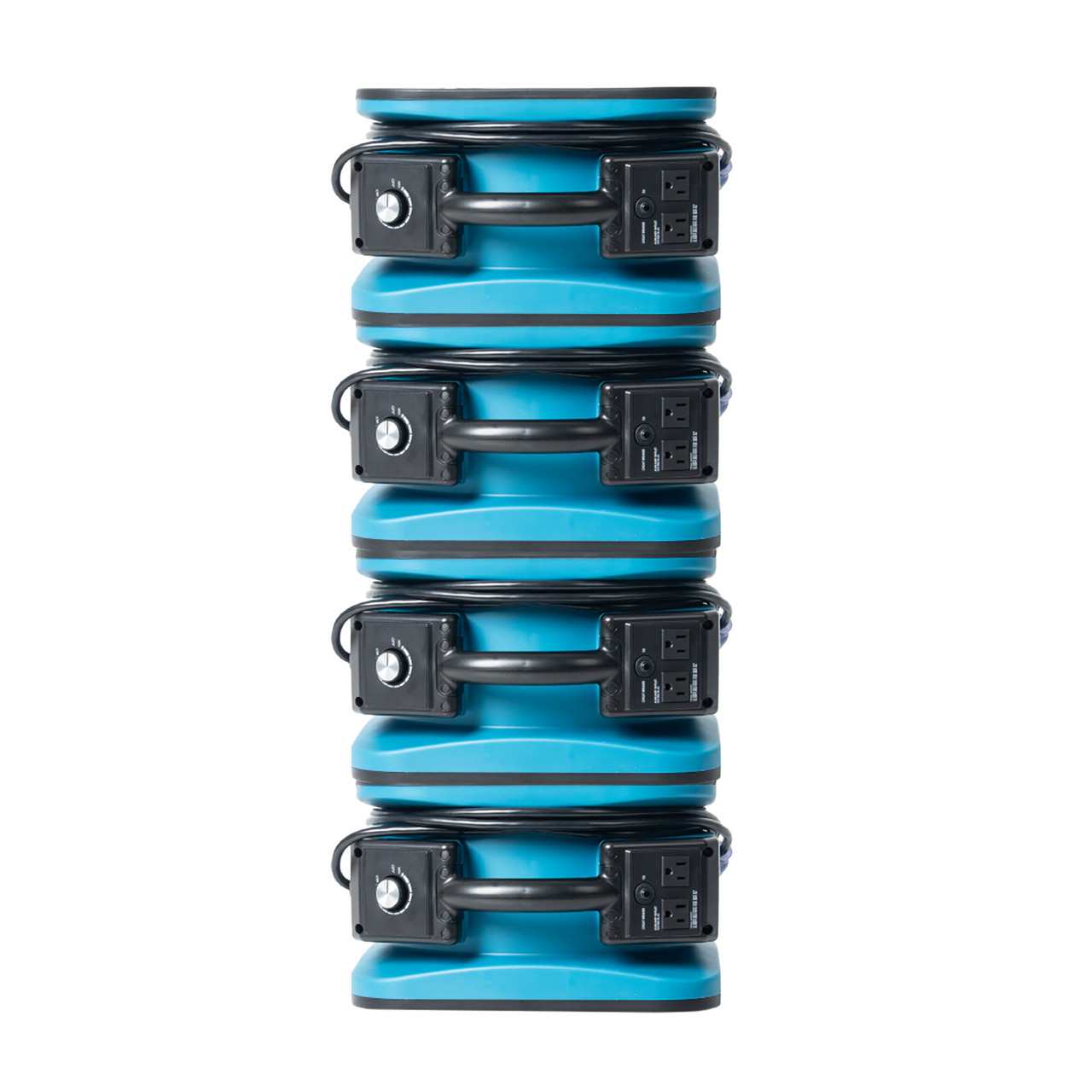 XPOWER P-56A stackable air movers for compact storage