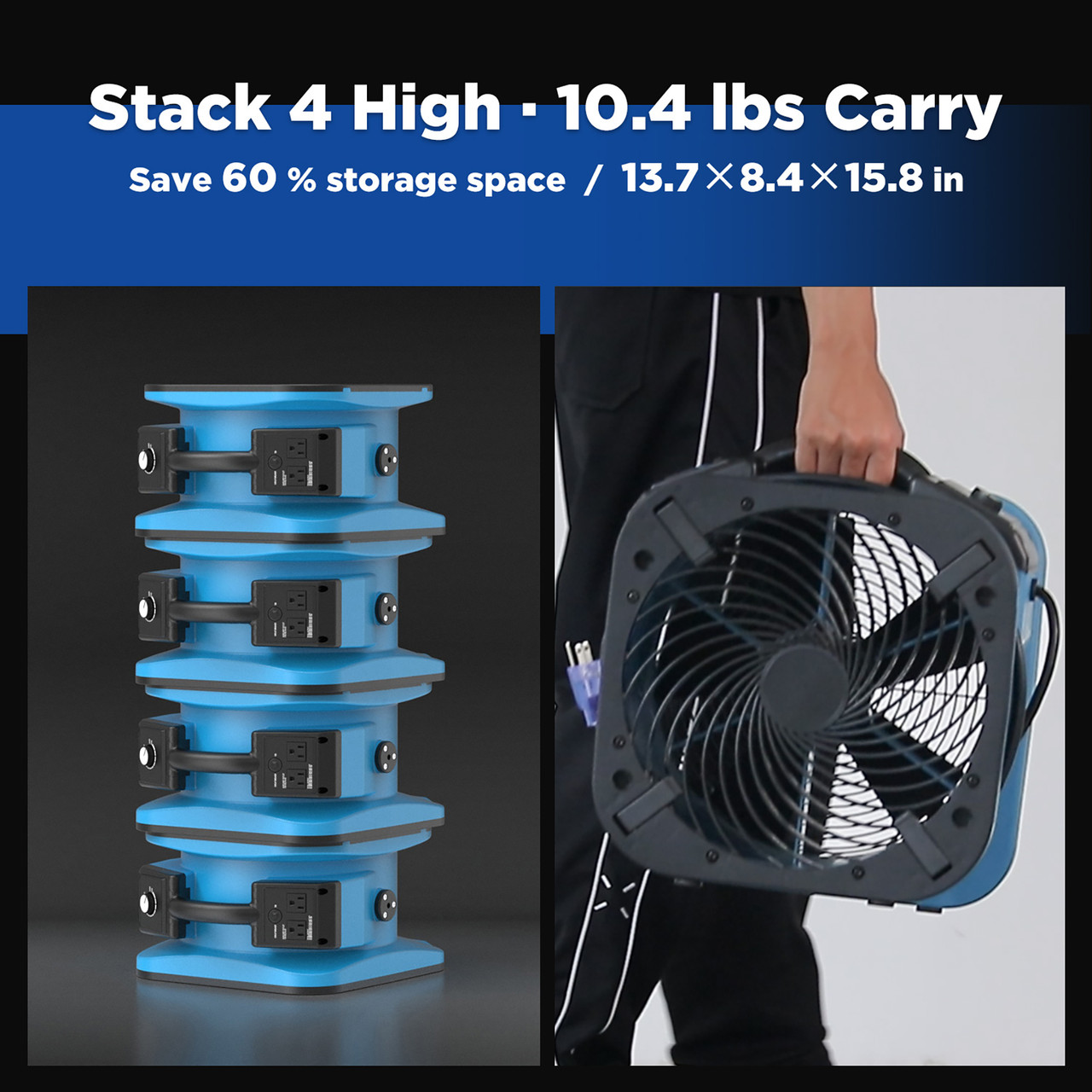 XPOWER P-56A lightweight portable design with carry handle