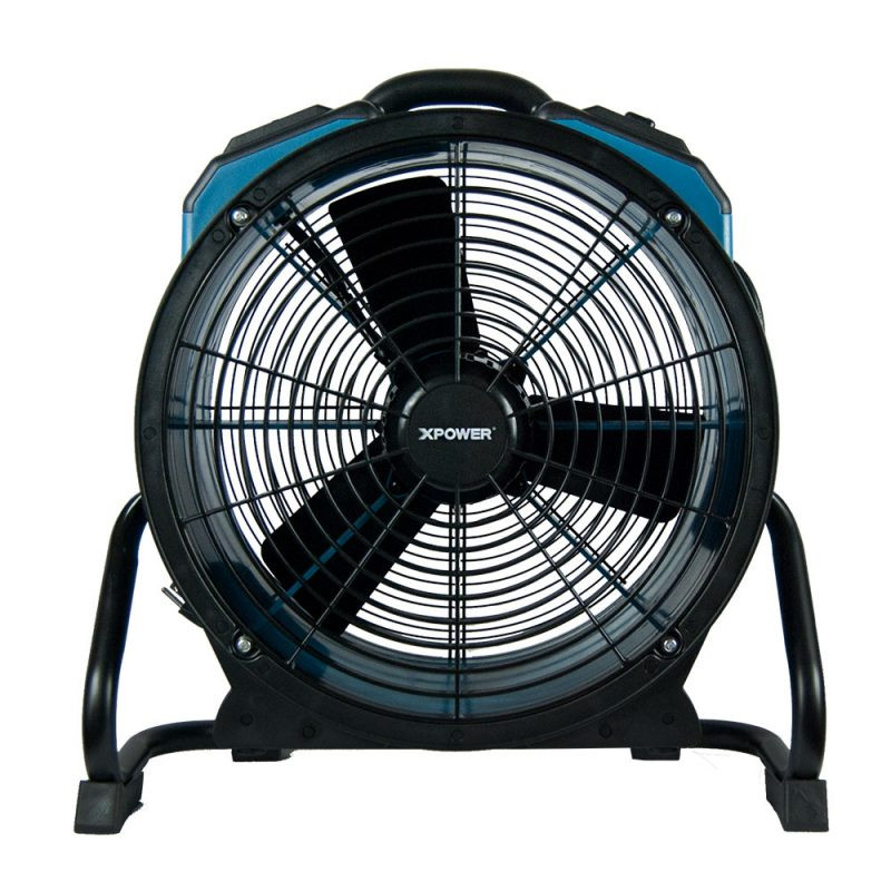 XPOWER X-47ATR 18 inch axial air mover front view showing high output fan grille and sealed motor design