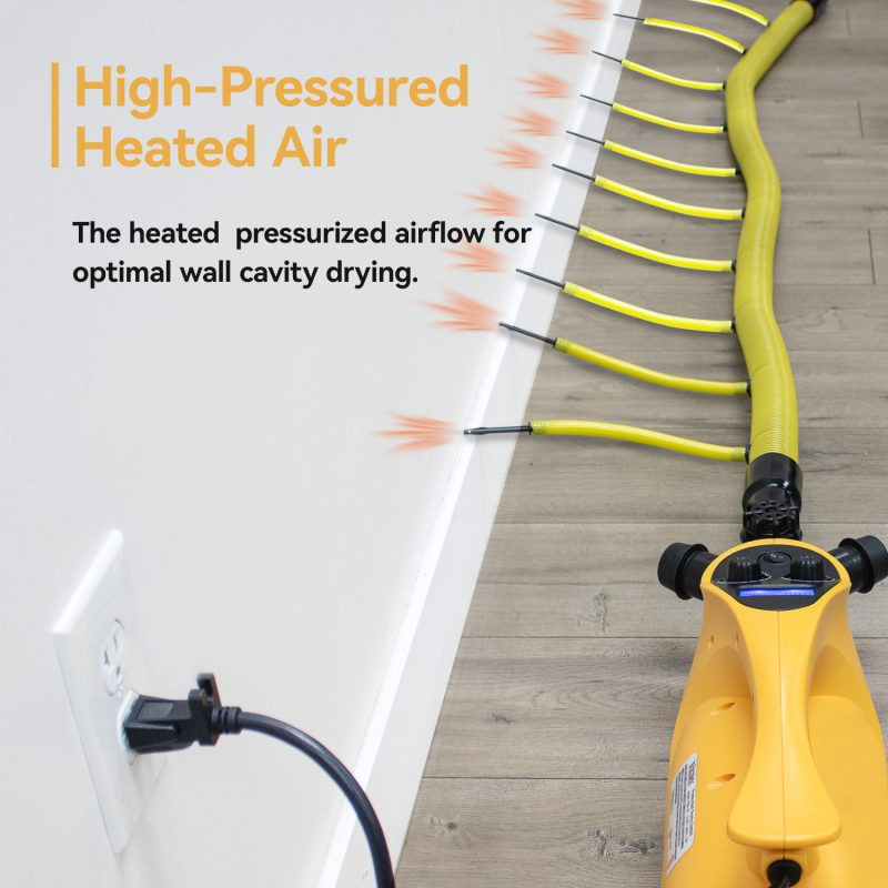 XPOWER PDS-Pro pressurized wall cavity drying system in use wall picture