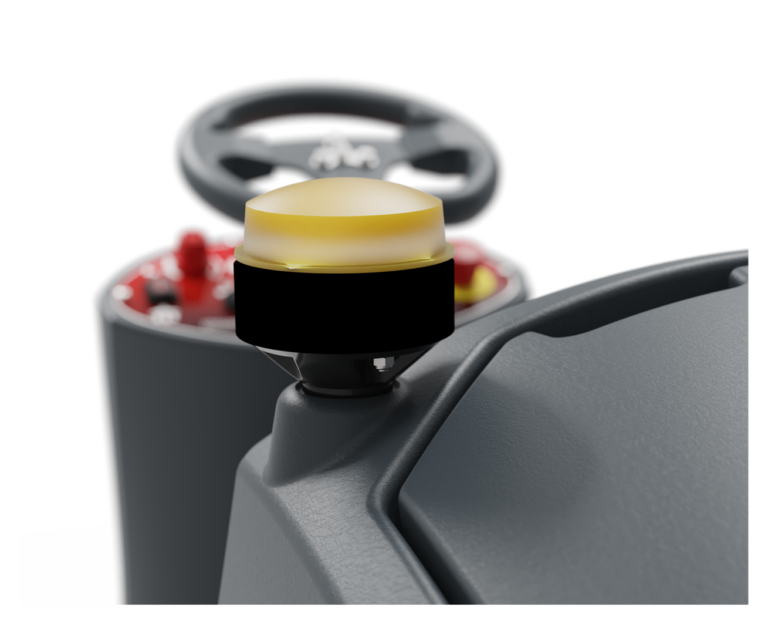 CRL 2128 ride-on scrubber warning light for enhanced operator safety in commercial environments