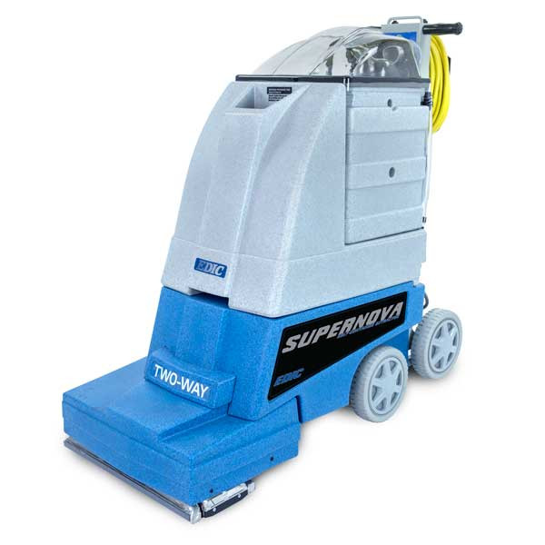 EDIC Supernova two-way carpet extractor angled view highlighting dual-direction cleaning design