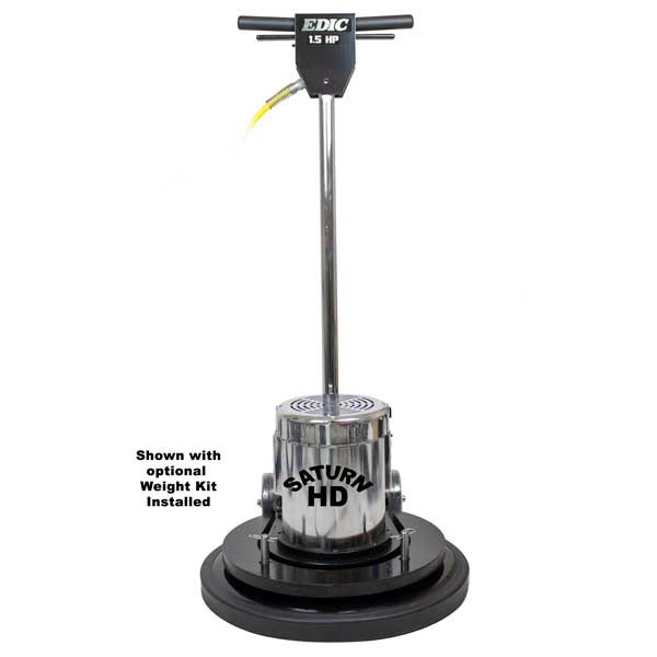 EDIC Saturn HD 17LS4-BK-SV 17 inch heavy duty low speed floor machine with triple planetary gearbox