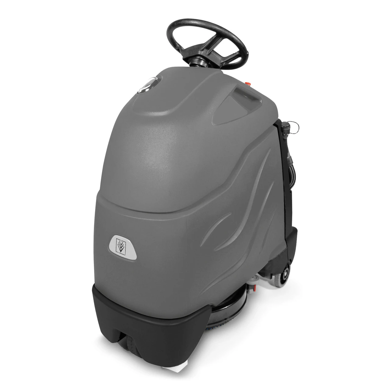 Karcher Chariot 2 iScrub 20 stand-on floor scrubber with 20 inch pad driver and 36V battery system for commercial floor cleaning.