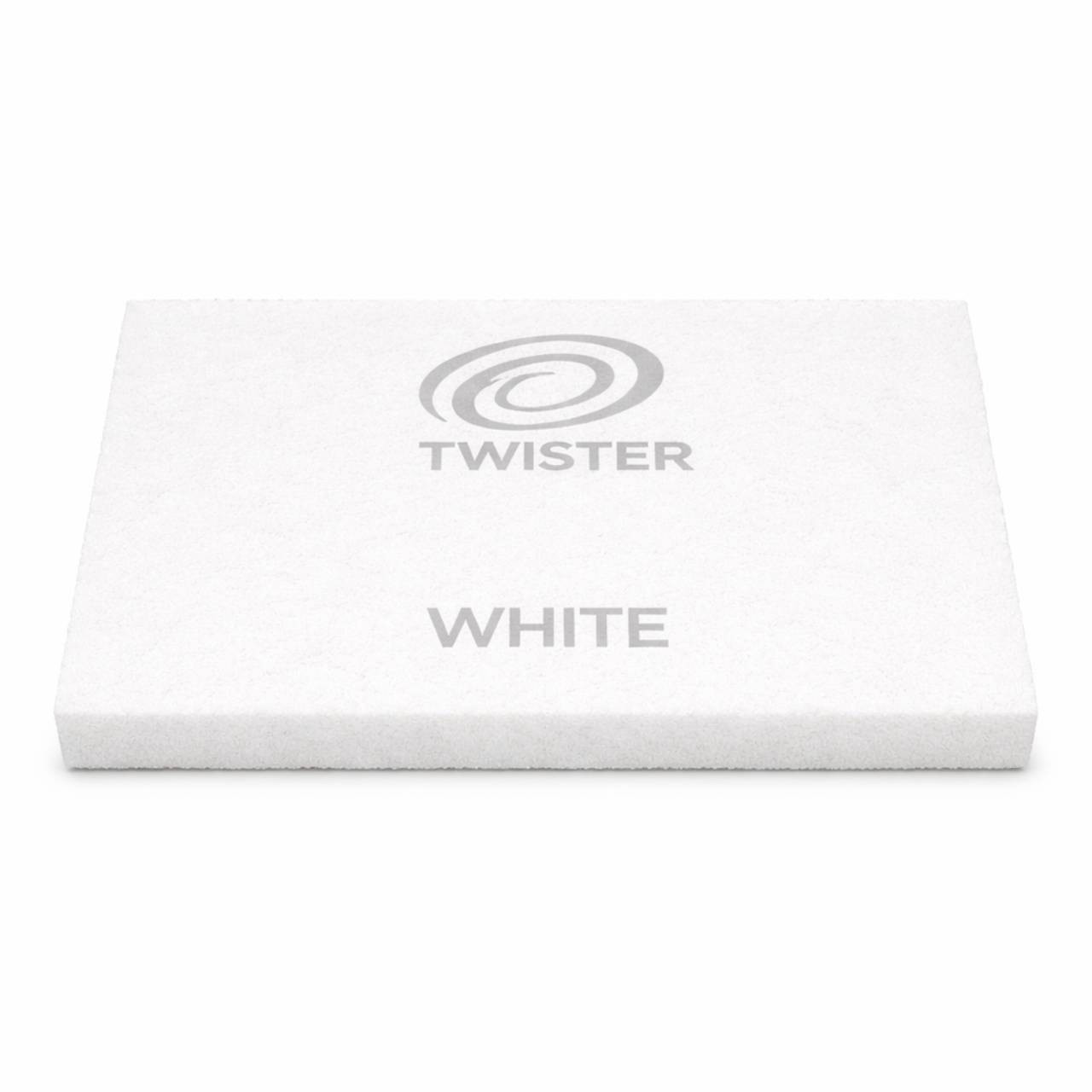 TASKI Twister White diamond floor pad for deep cleaning and floor preparation on VCT, terrazzo, stone, and polished concrete floors