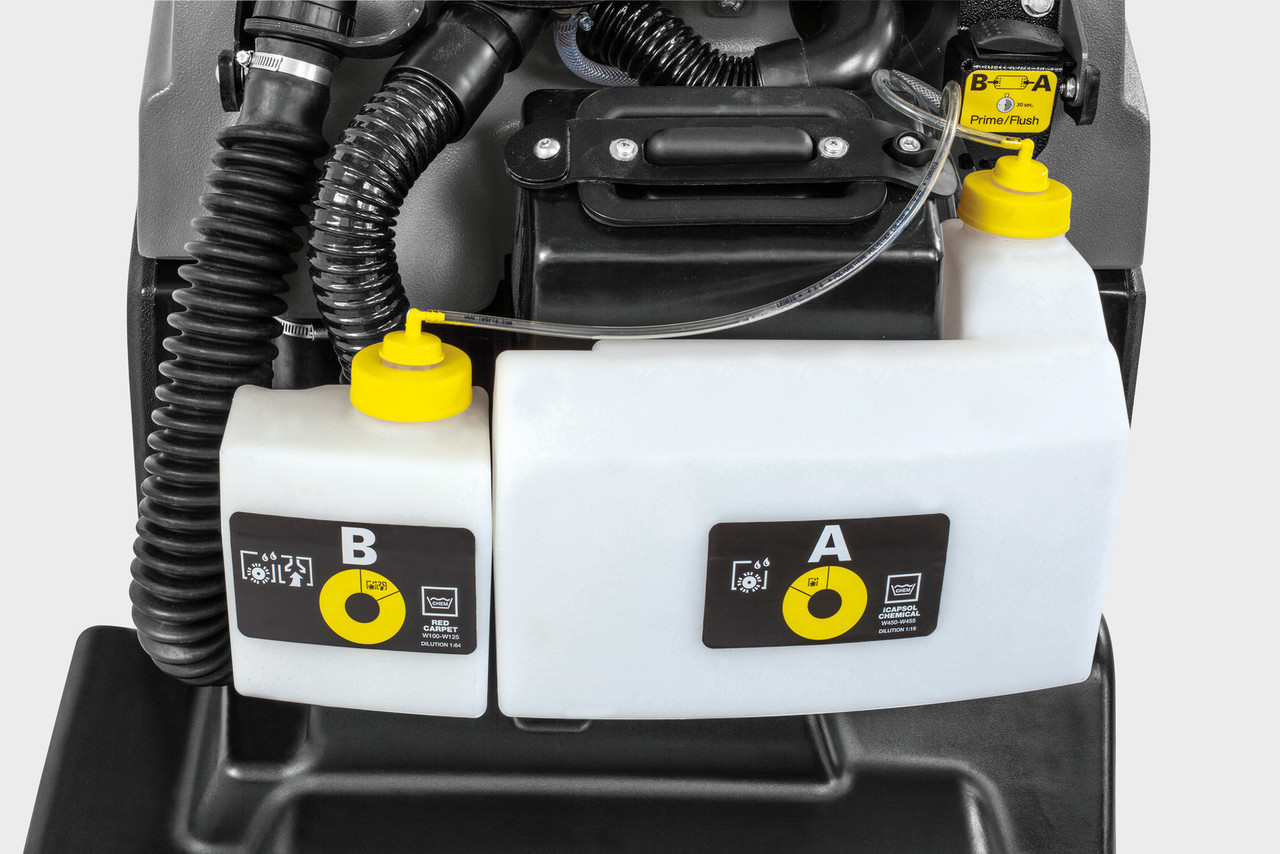 Karcher Commodore Duo dual solution tanks for encapsulation and extraction cleaning modes