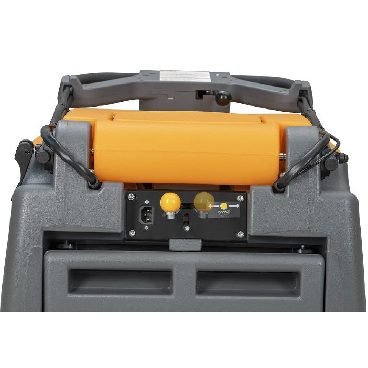 Control lever adjustment on TASKI Balimat 3300 sweeper for brush and height settings