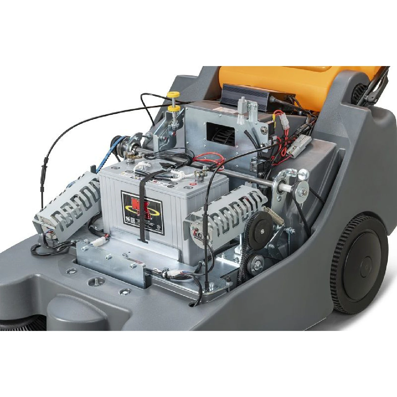 Internal motor and drive system of TASKI Balimat 3300 battery-powered industrial sweeper