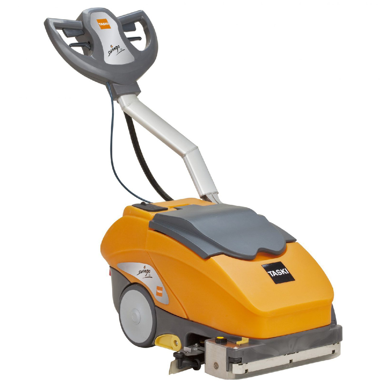 TASKI swingo 350B compact auto scrubber with lithium-ion battery for tight commercial cleaning spaces
