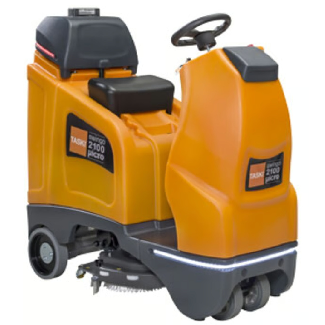 TASKI swingo 2100 micro ride-on auto scrubber with dual disc cleaning system (22-inch cleaning path)