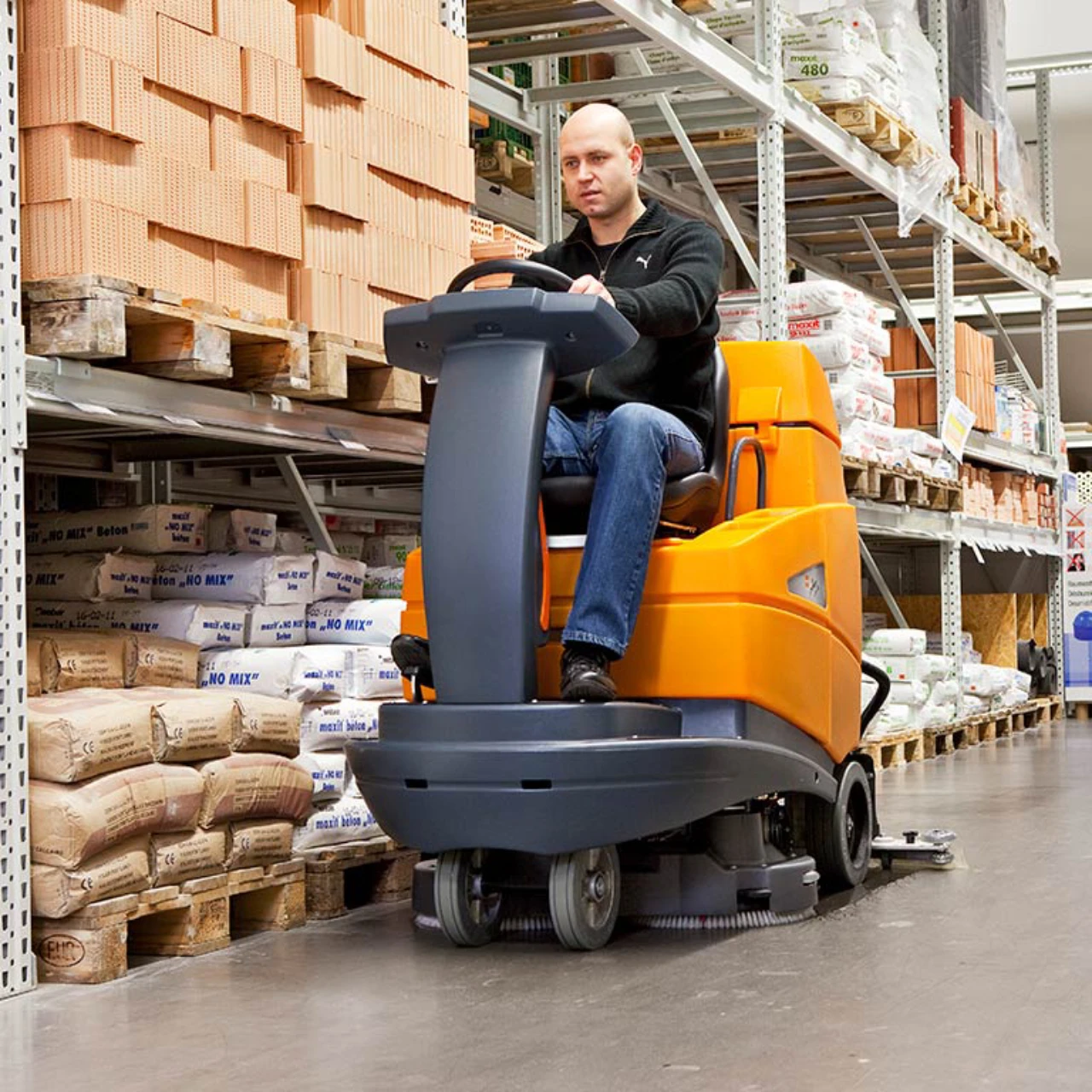 TASKI swingo 5000 Commercial Ride-On Floor Scrubber for Warehouses