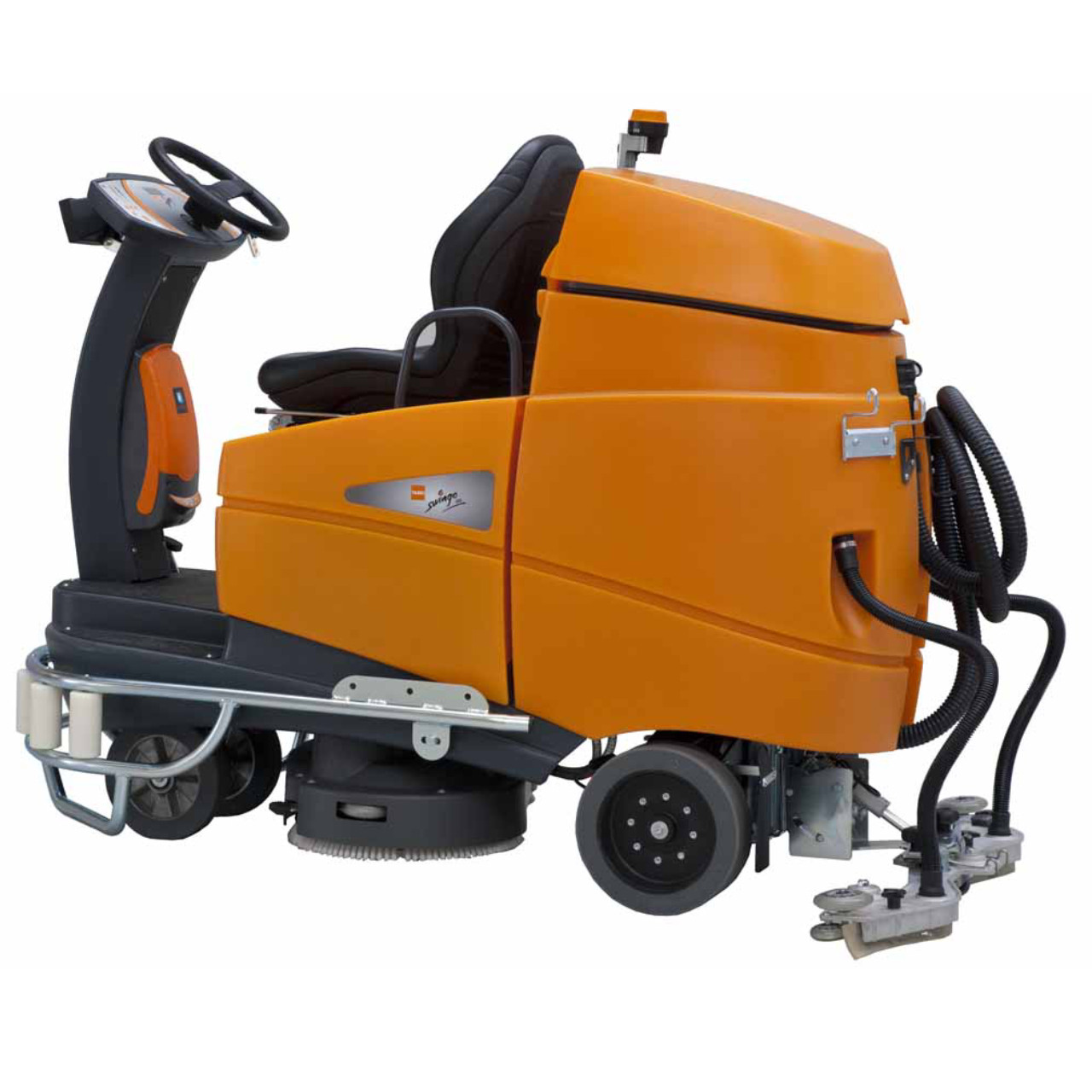 TASKI swingo 5000 41 Inch Quad Disc Ride-On Floor Scrubber Side View