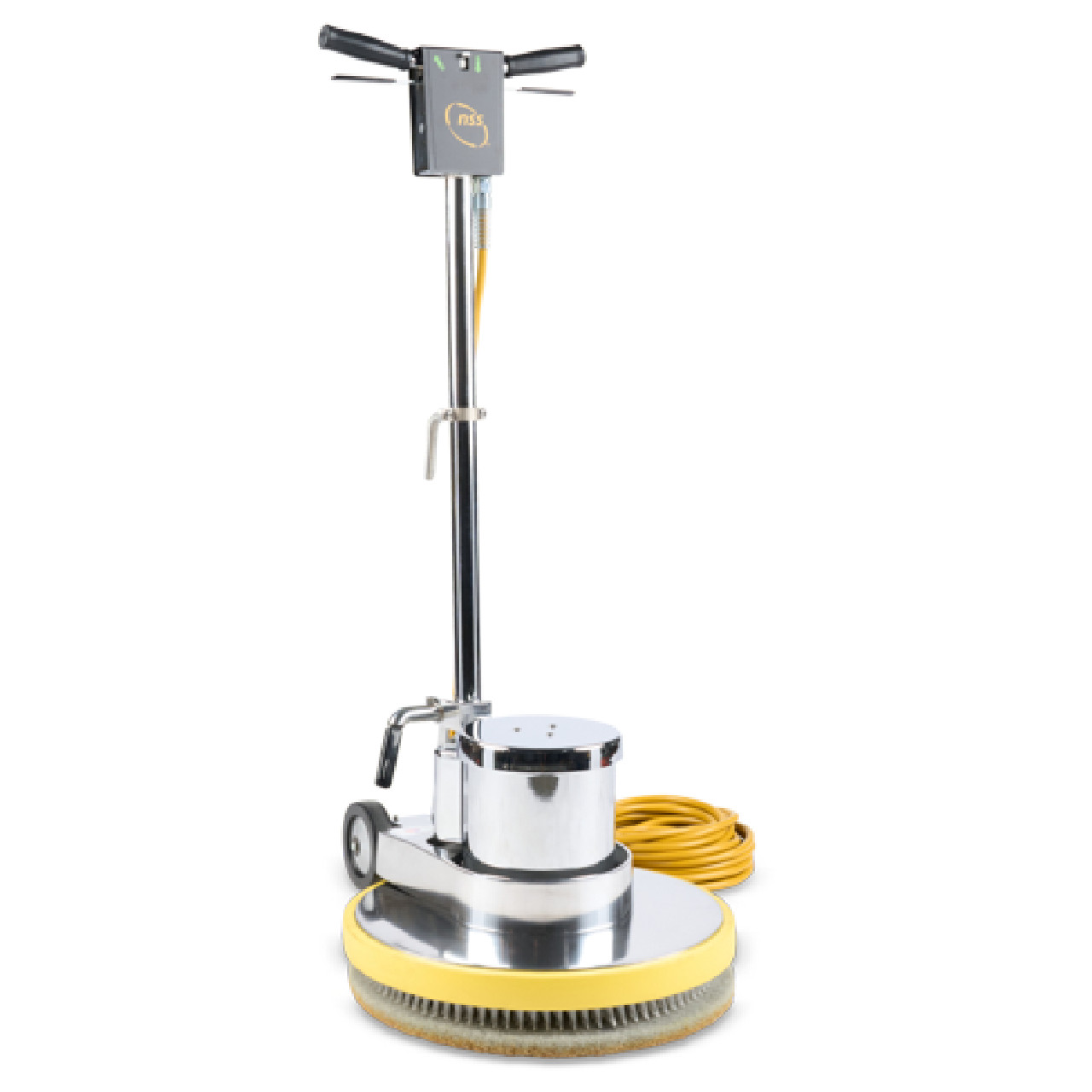 NSS Thoroughbred 17-inch and 20-inch standard-speed commercial floor machine designed for scrubbing, stripping, spray buffing, and hard floor maintenance in schools, healthcare facilities, and commercial buildings.