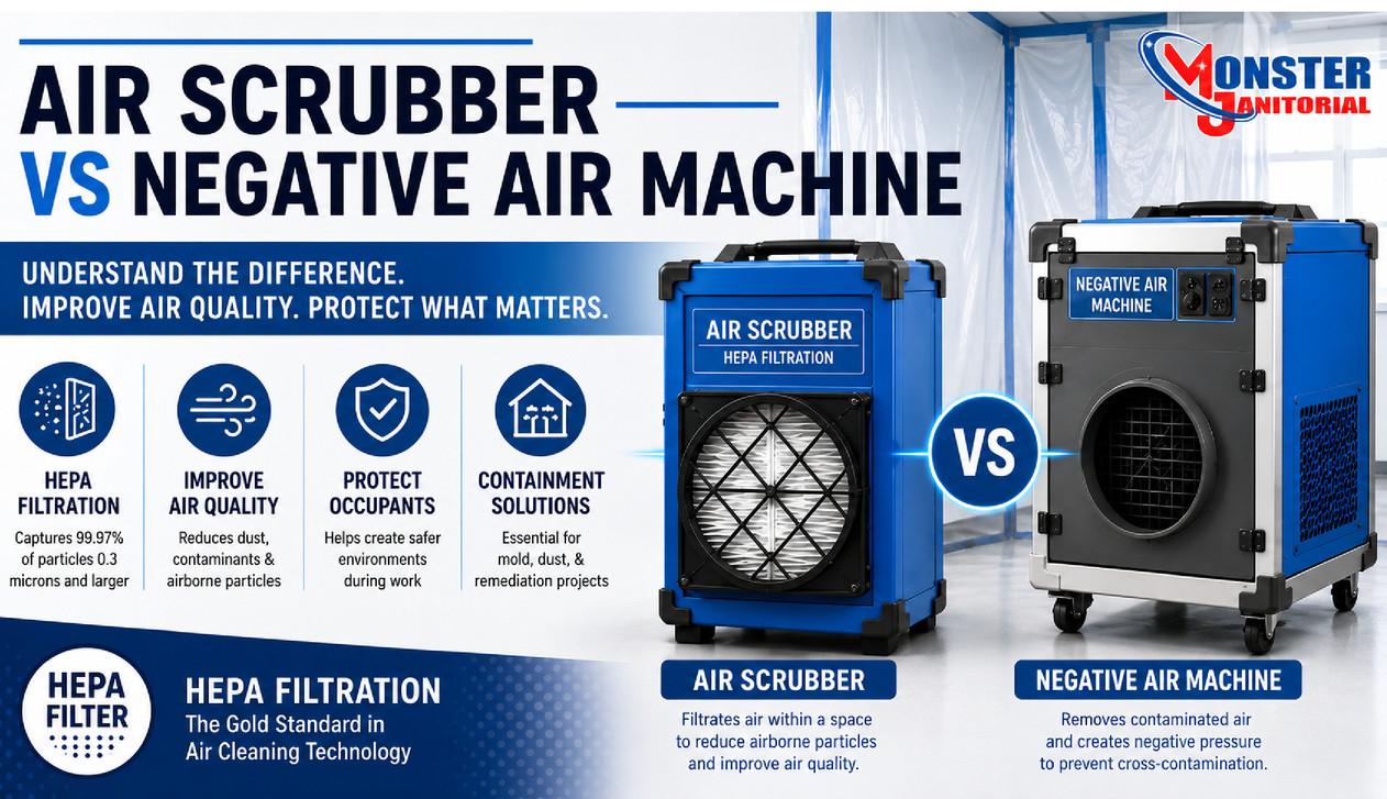 Air Scrubbers vs Negative Air Machines