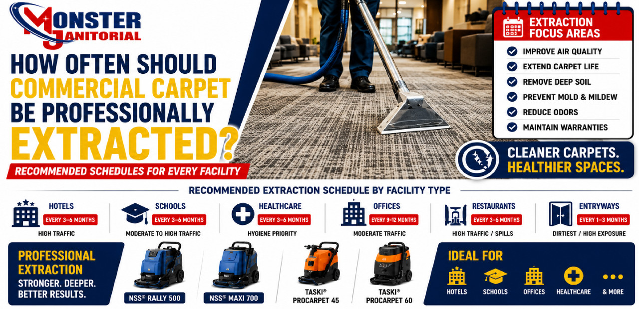 How Often Should Commercial Carpet Be Professionally Extracted?