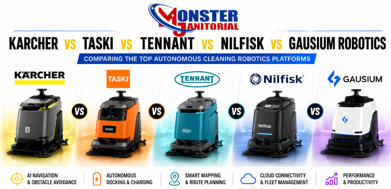 Understanding Commercial Cleaning Robotics Platforms - Karcher, TASKI, Tennant, Nilfisk & Gausium