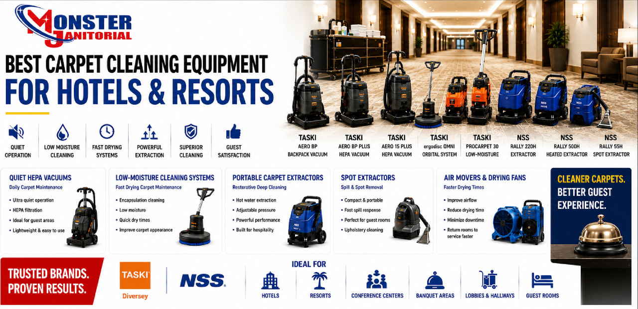 Best Carpet Cleaning Equipment for Hotels & Resorts