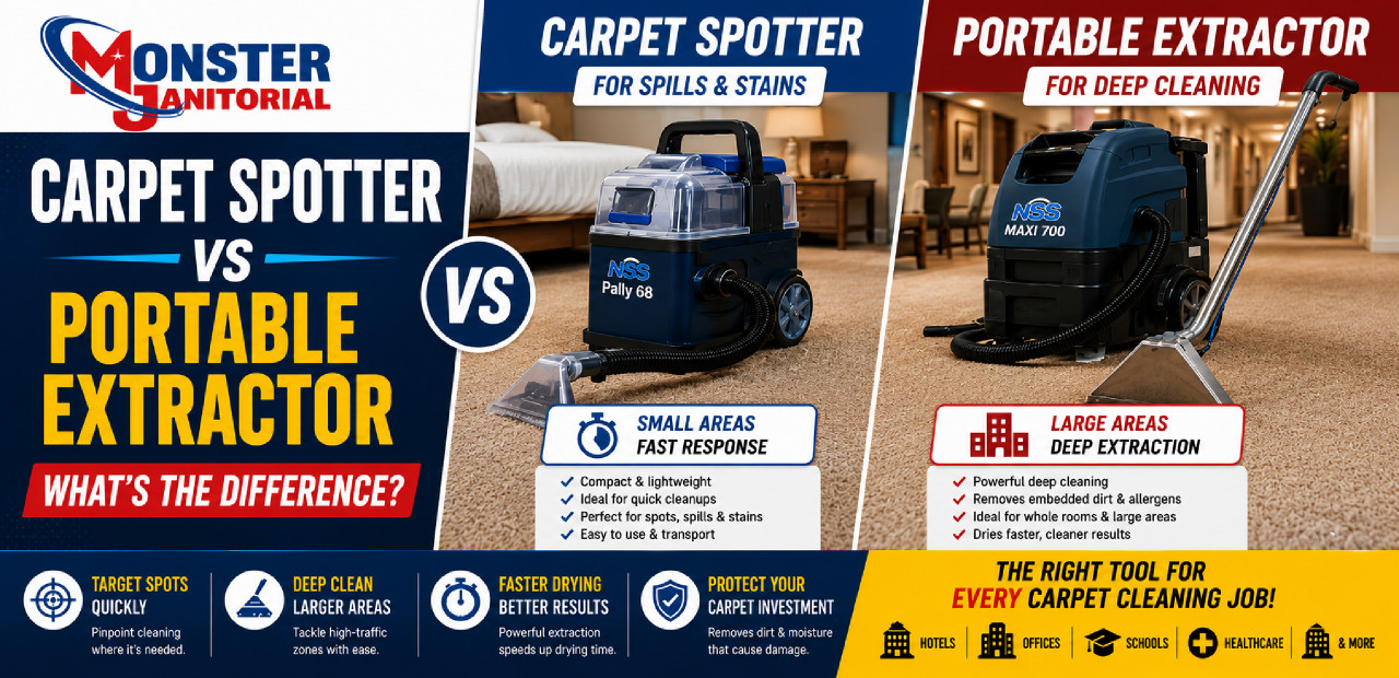 Carpet Spotter vs Portable Extractor – What’s the Difference?
