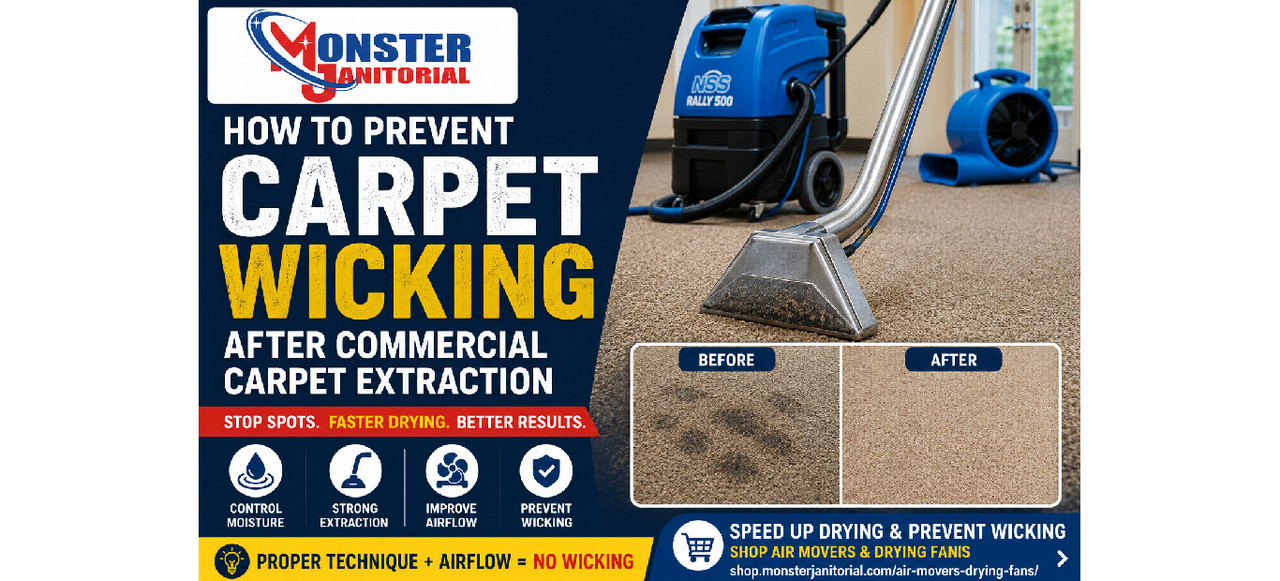 How to Prevent Carpet Wicking After Commercial Carpet Extraction