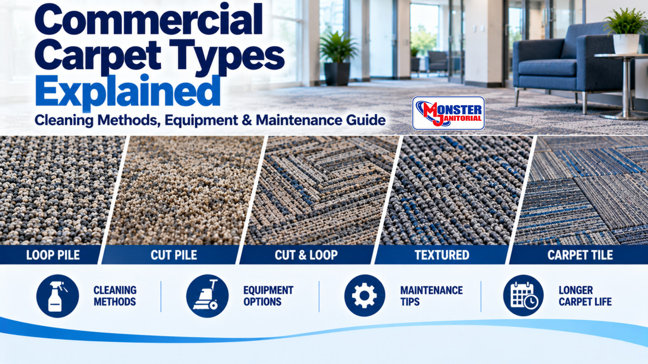 Commercial Carpet Types Explained | Cleaning Methods, Equipment & Maintenance Guide
