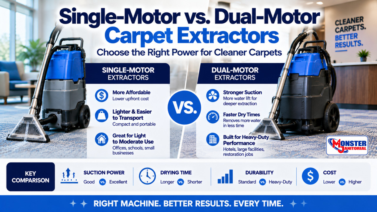 Single-Motor vs. Dual-Motor Carpet Extractors