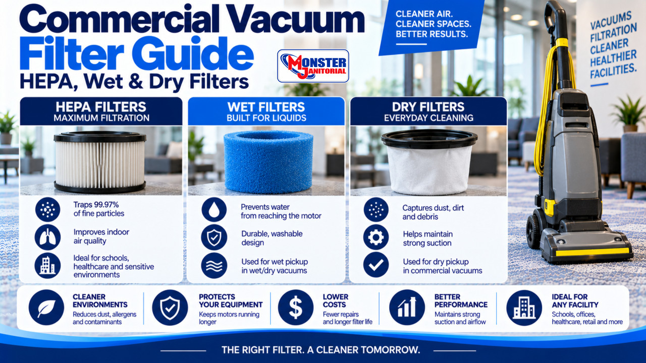 Commercial Vacuum Filter Guide | HEPA, Wet & Dry Filters