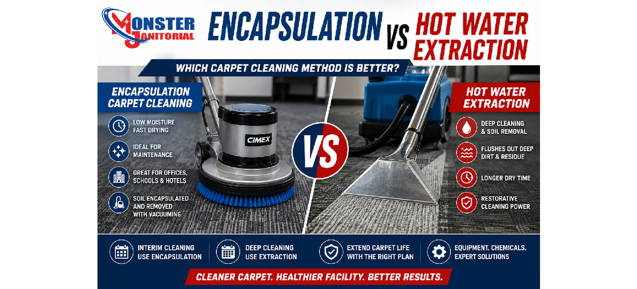 Encapsulation vs Hot Water Extraction – Which Carpet Cleaning Method Is Better?