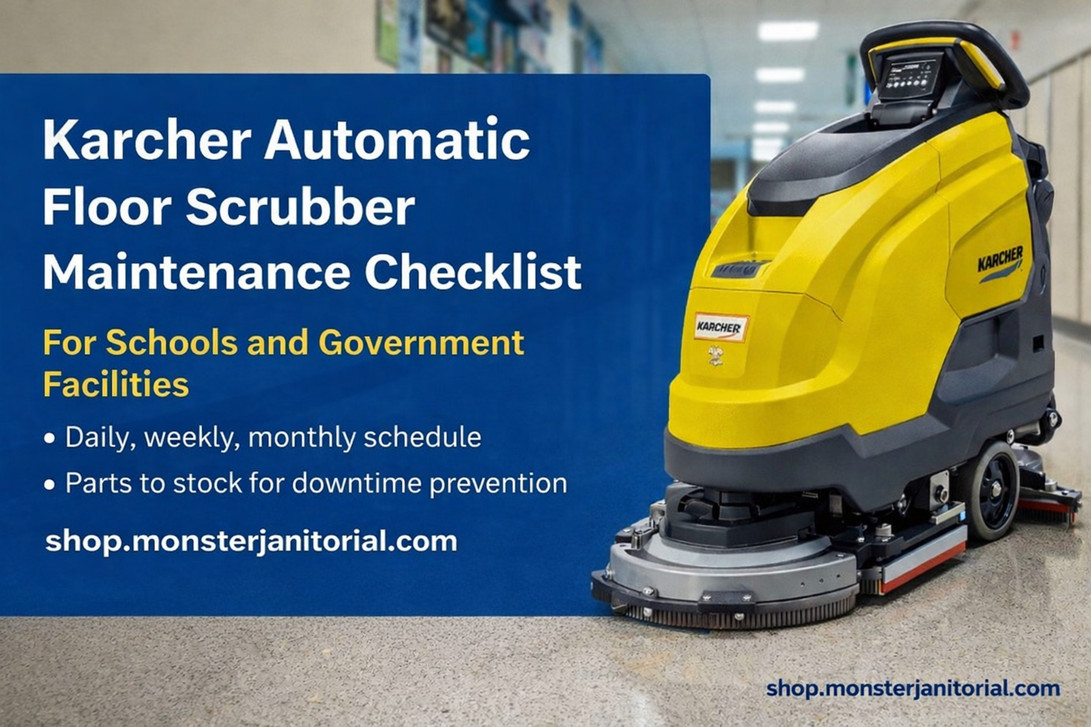 Karcher Automatic Floor Scrubber Maintenance Checklist for Schools and Government Facilities