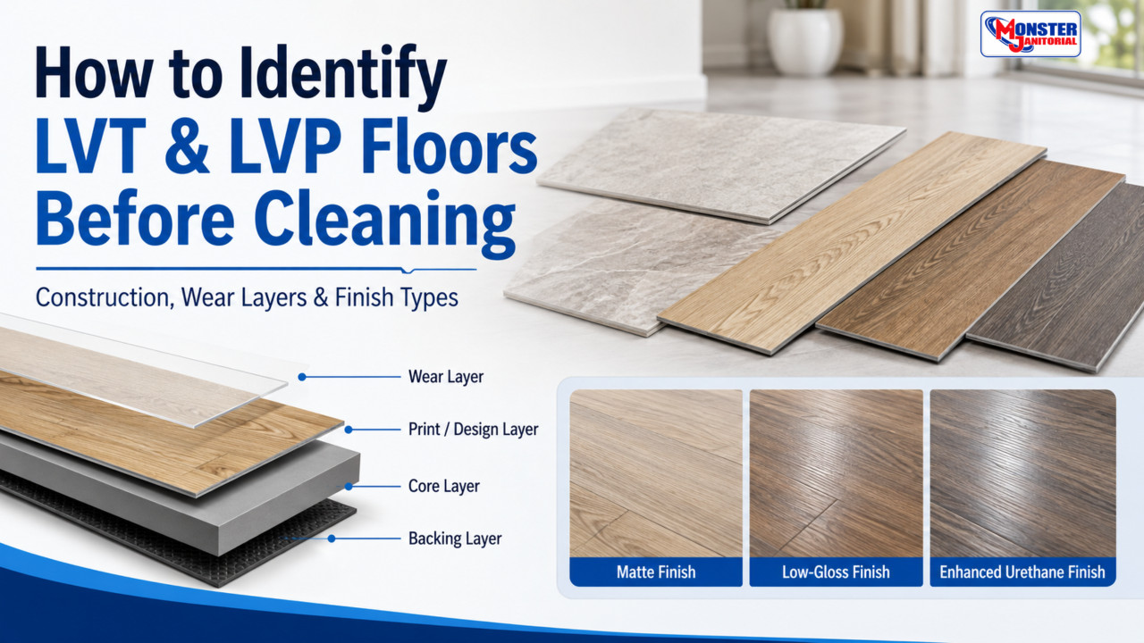 How to Identify LVT & LVP Floors Before Cleaning: Construction, Wear Layers & Finish Types