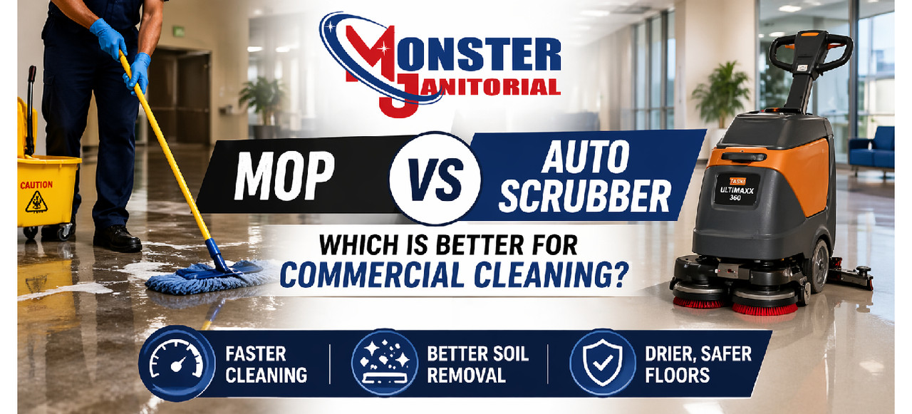 Mop vs Auto Scrubber: Which Is Better for Commercial Cleaning?