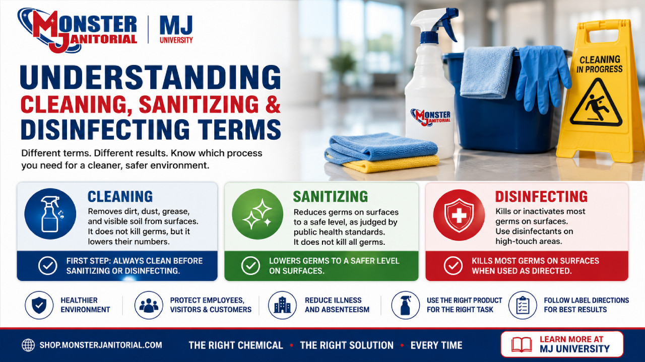 Understanding Cleaning, Sanitizing & Disinfecting Terms