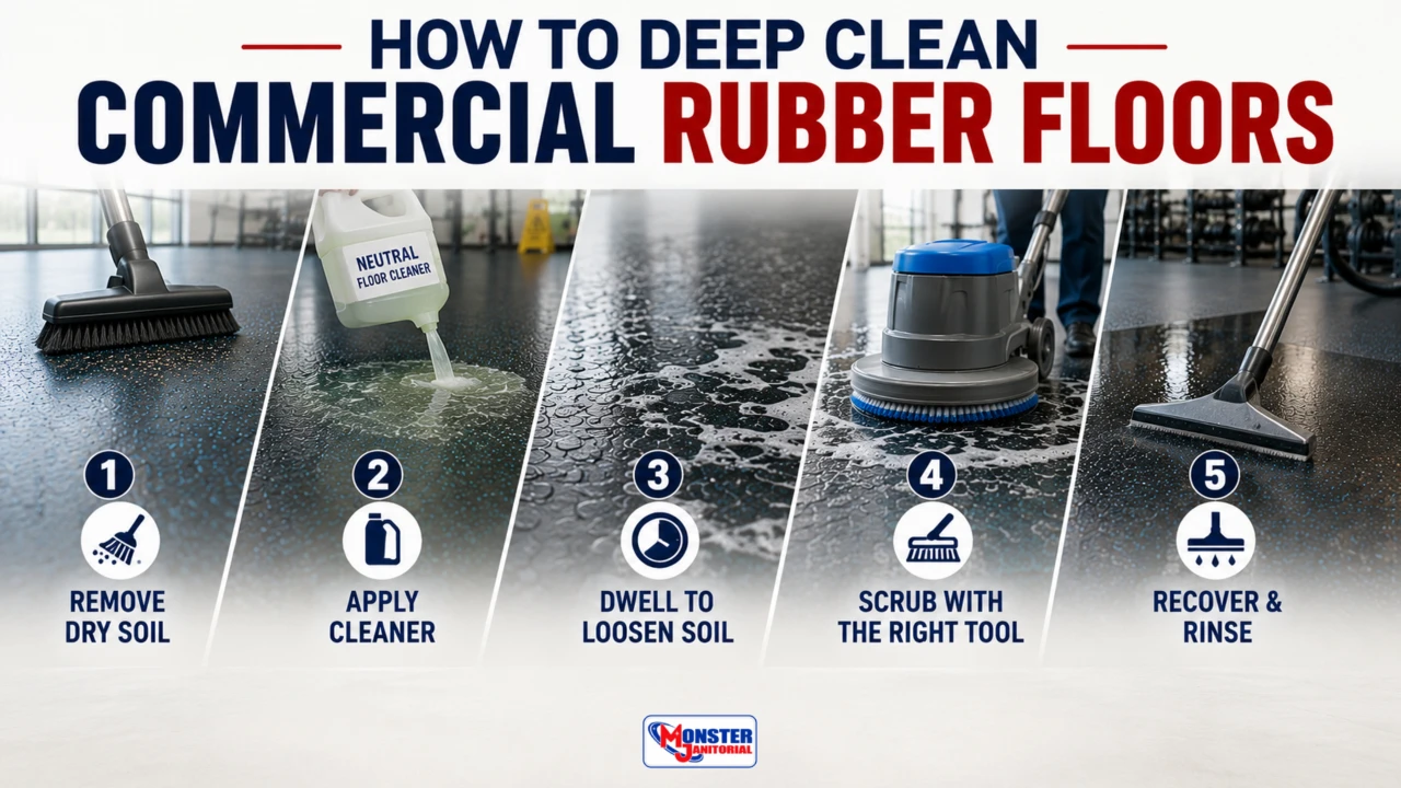 How to Deep Clean Commercial Rubber Floors