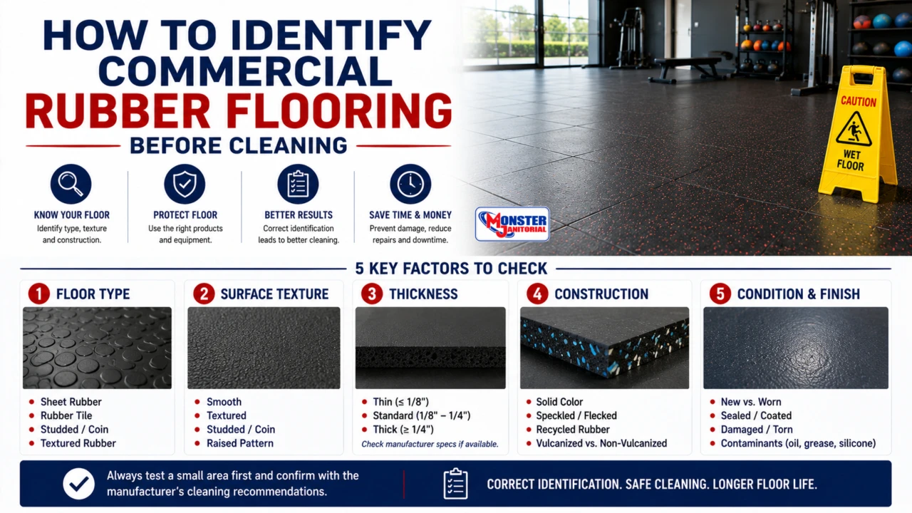 How to Identify Commercial Rubber Flooring Before Cleaning