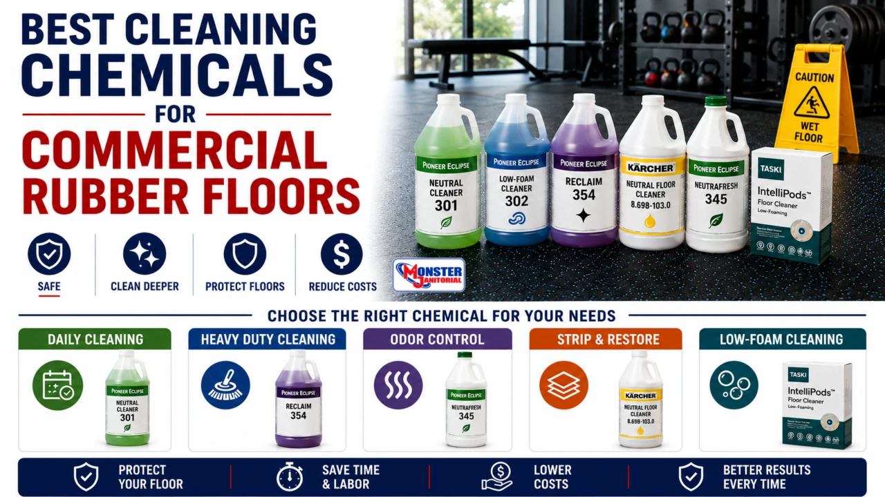 Best Cleaning Chemicals for Commercial Rubber Floors