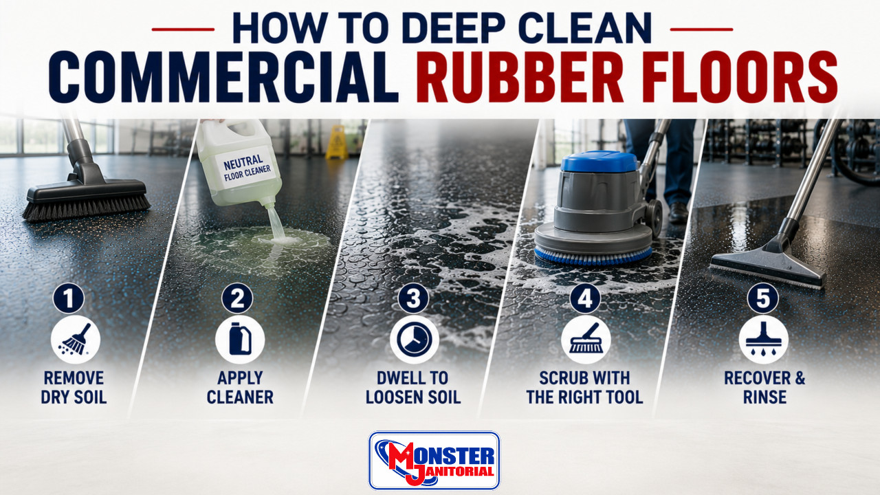 How to Deep Clean Commercial Rubber Floors