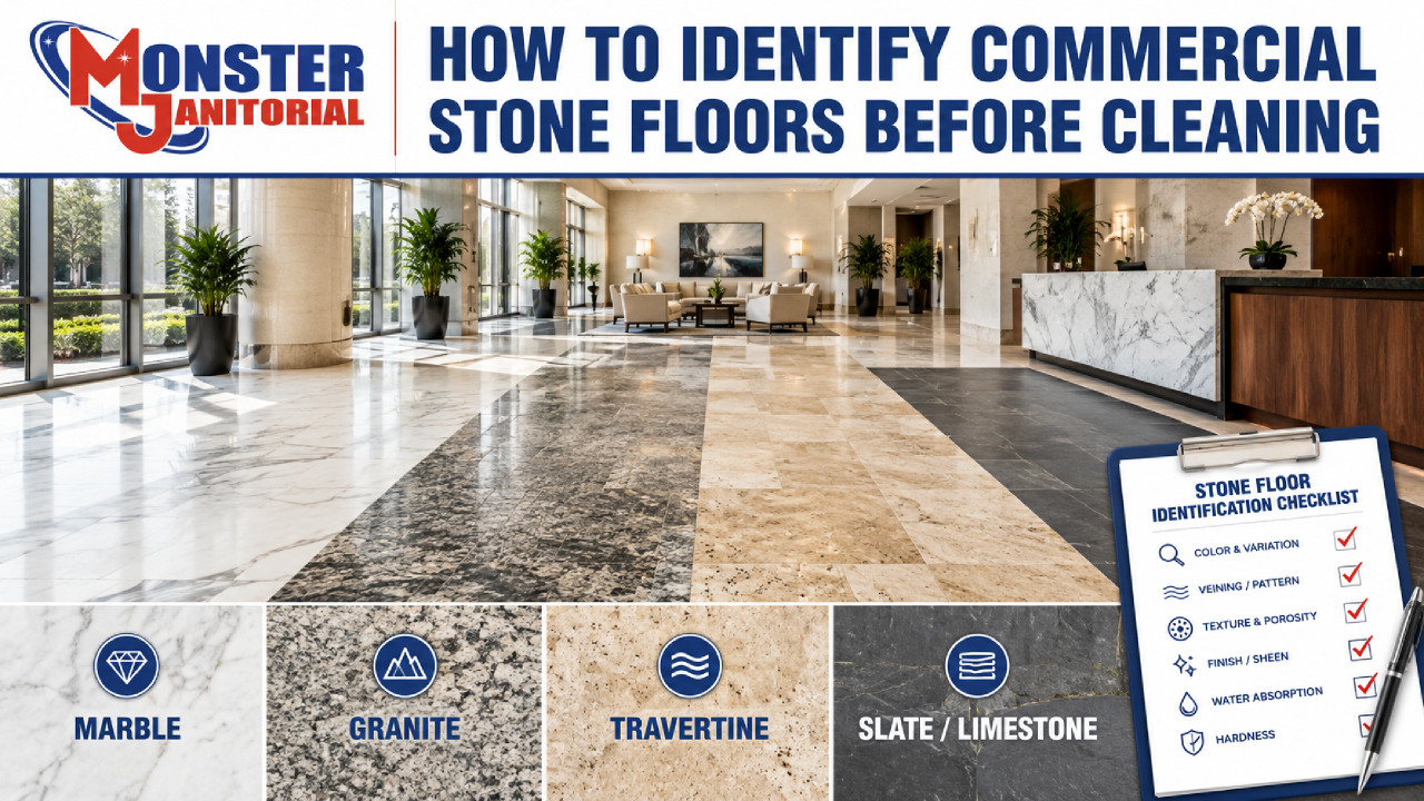 How to Identify Commercial Stone Floors Before Cleaning