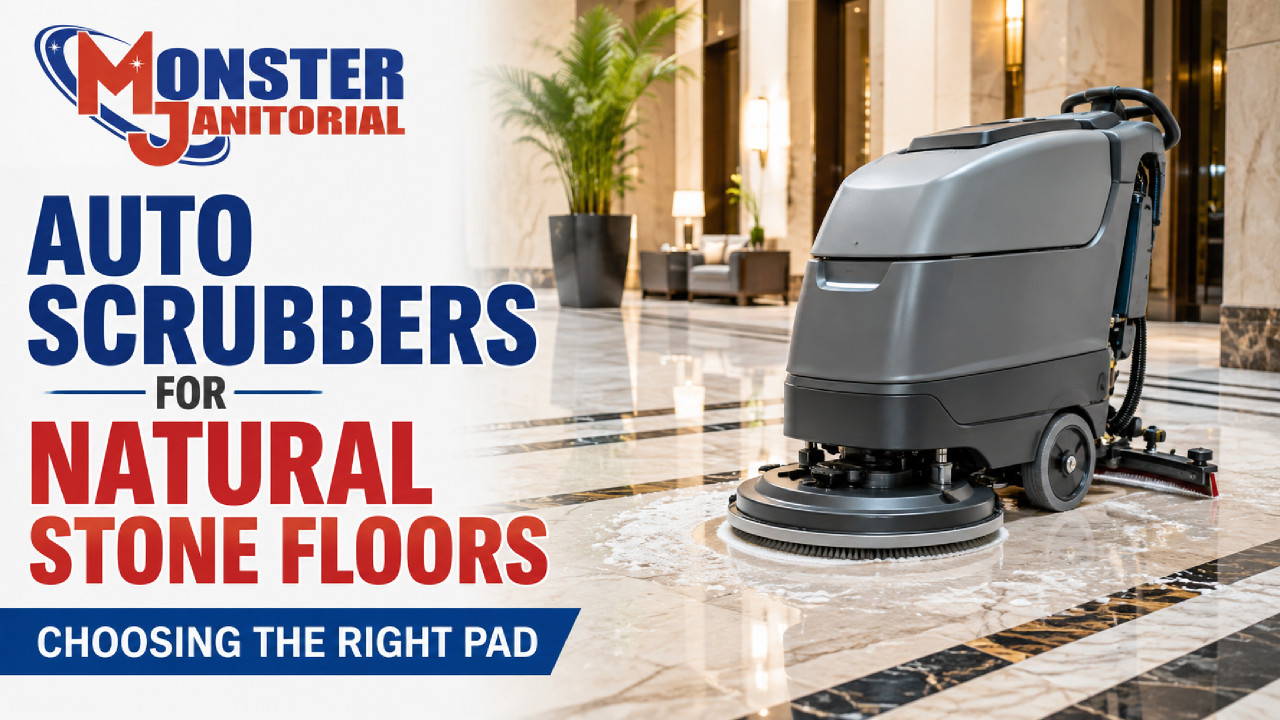 Auto Scrubbers for Natural Stone Floors: Choosing the Right Pad