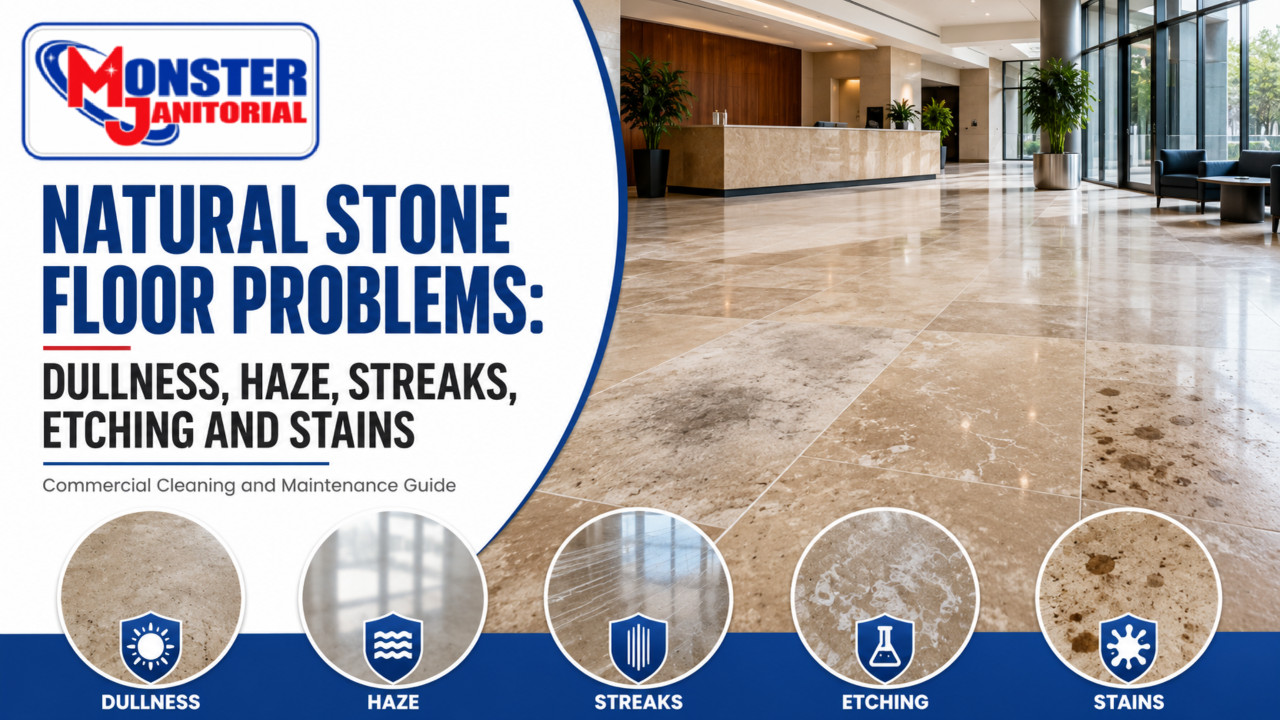 Natural Stone Floor Problems: Dullness, Haze, Streaks, Etching and Stains