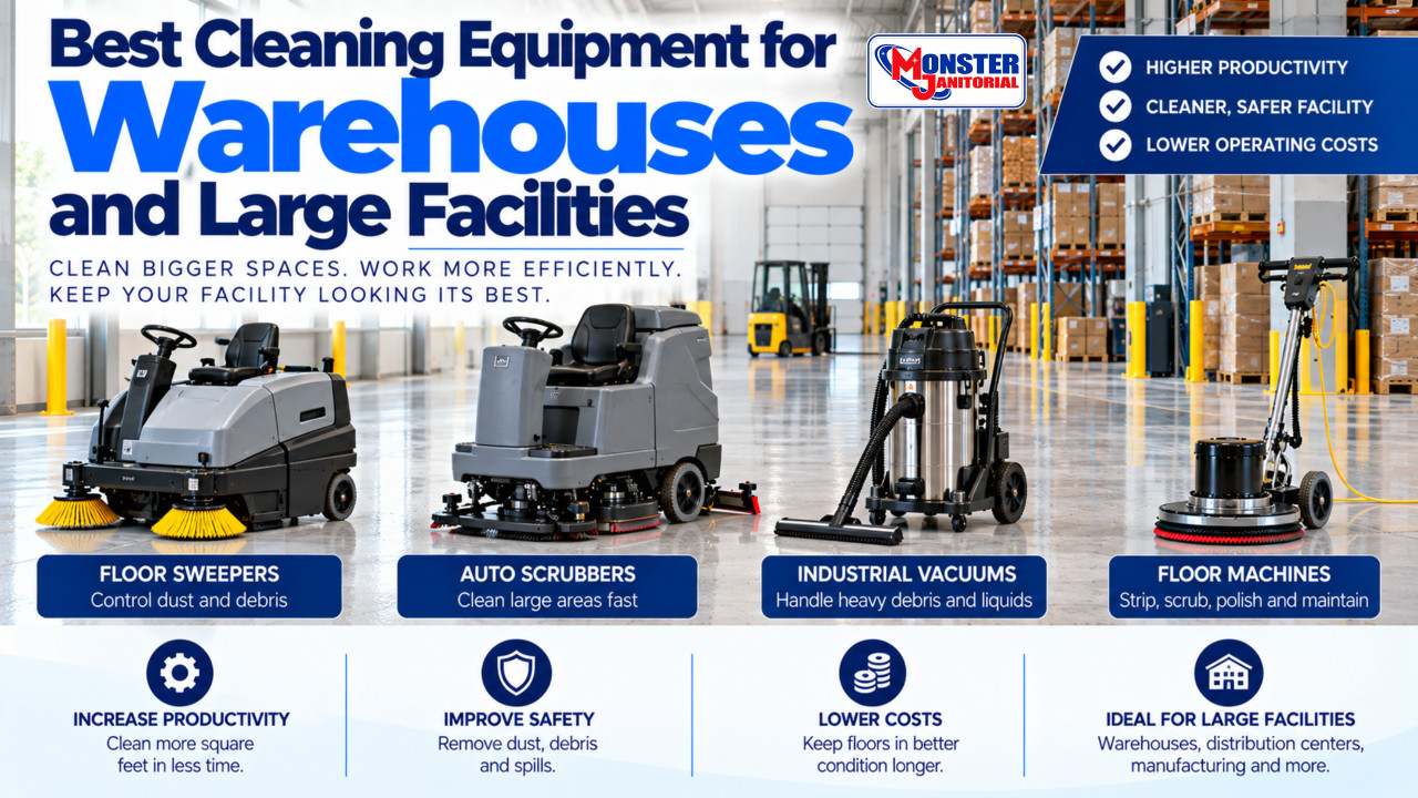 Best Cleaning Equipment for Warehouses and Large Facilities