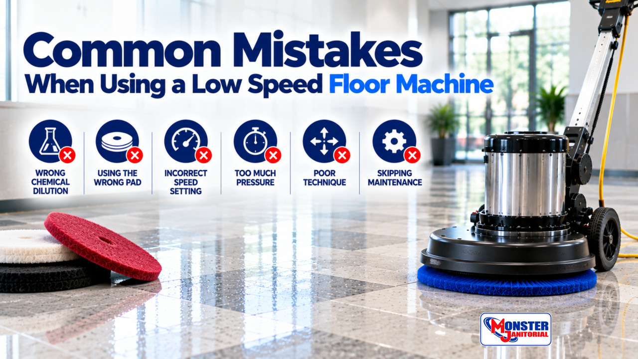 Common Mistakes When Using a Low Speed Floor Machine