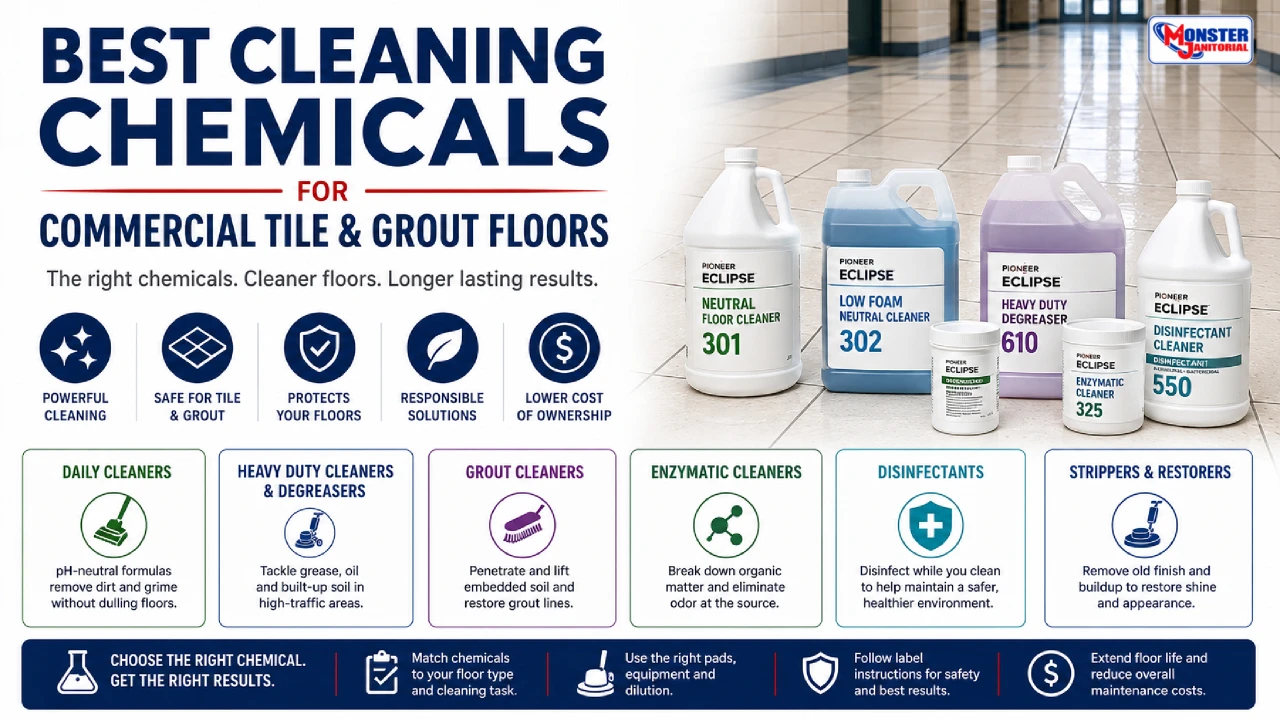 Best Cleaning Chemicals for Commercial Tile & Grout Floors