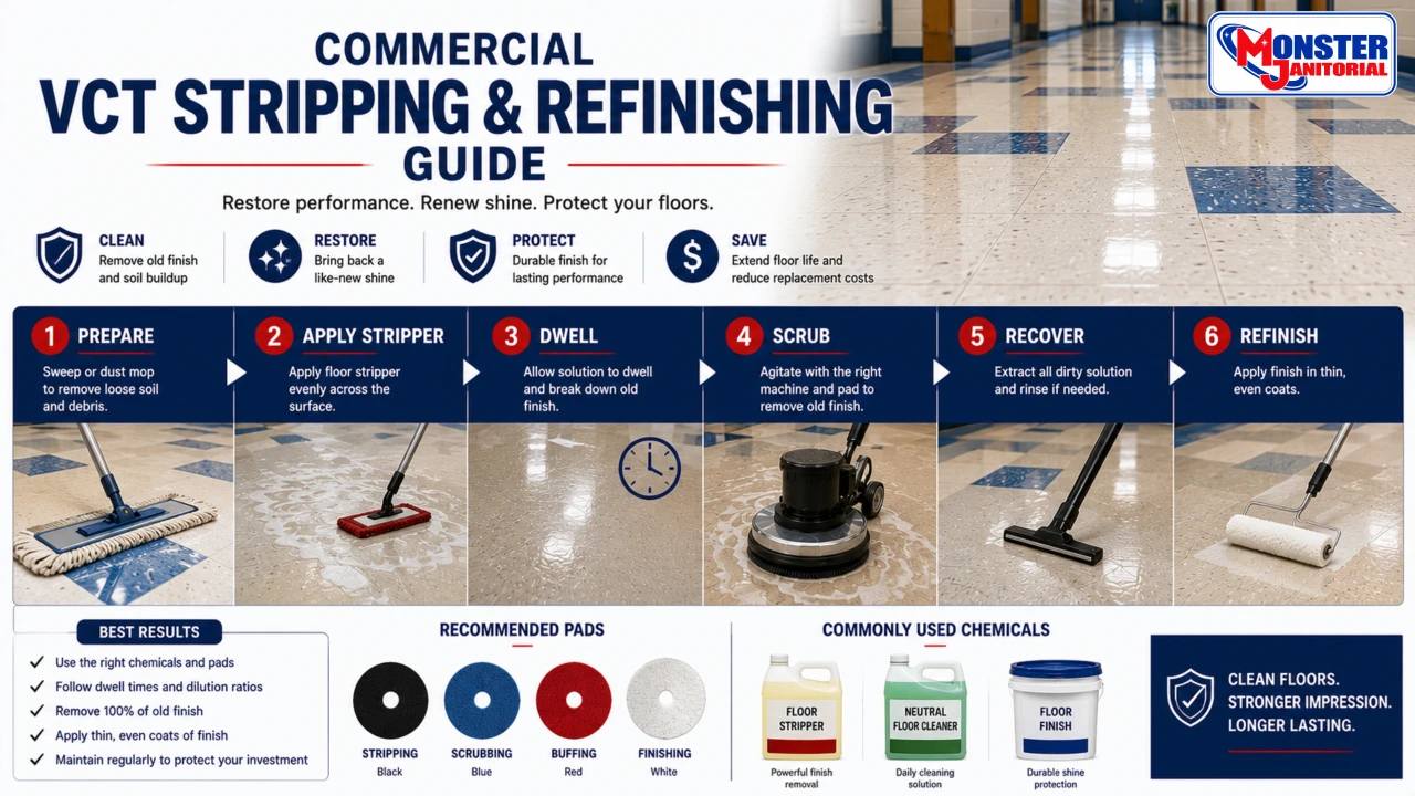 Commercial VCT Stripping & Refinishing Guide