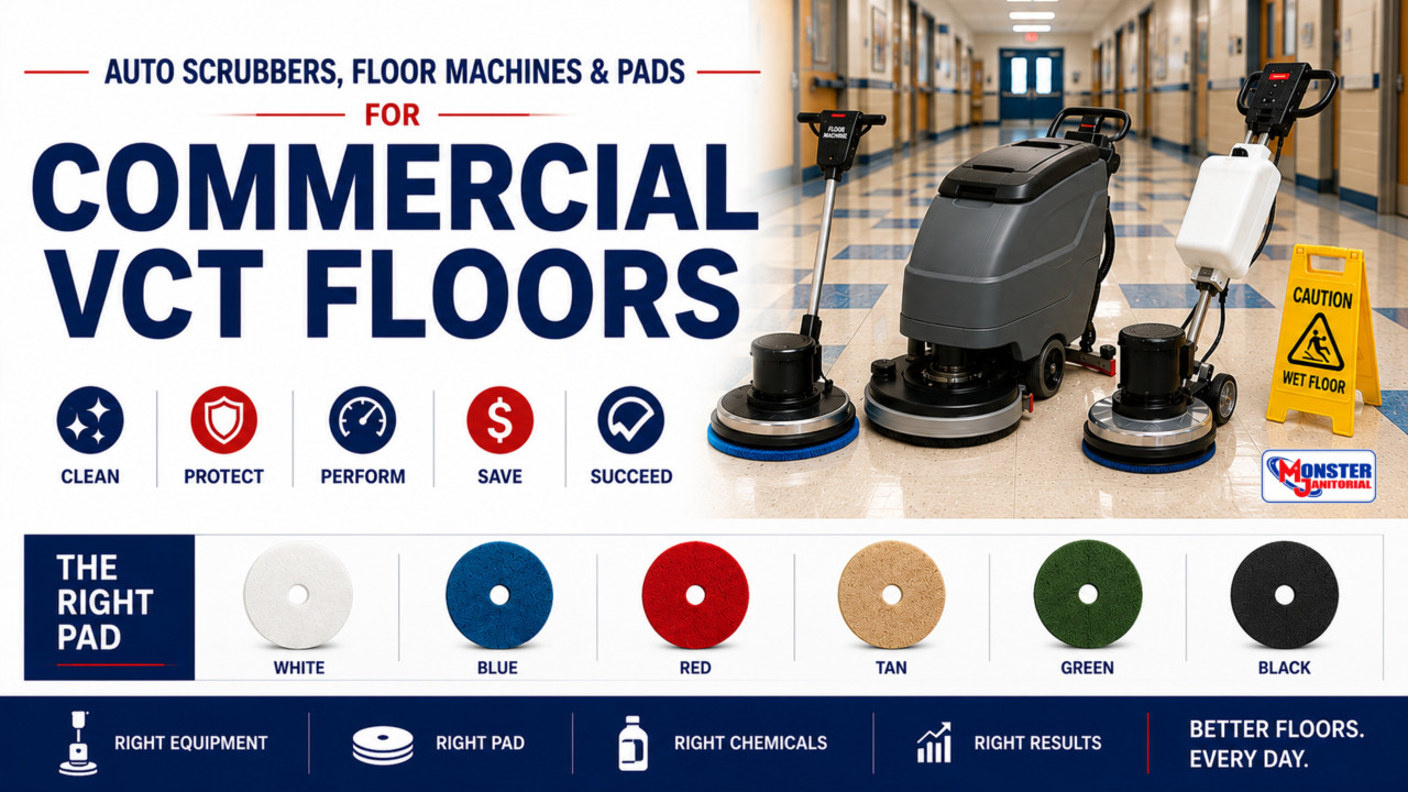 Auto Scrubbers, Floor Machines & Pads for Commercial VCT Floors