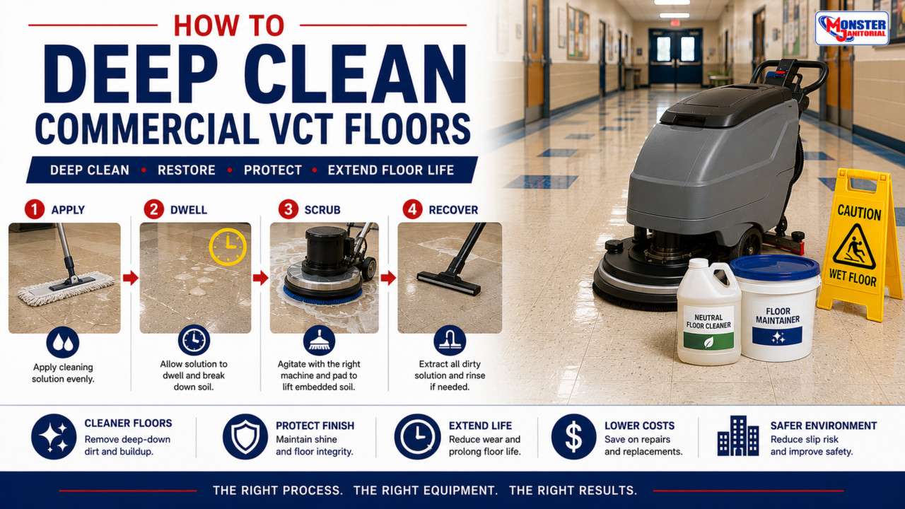 How to Deep Clean Commercial VCT Floors