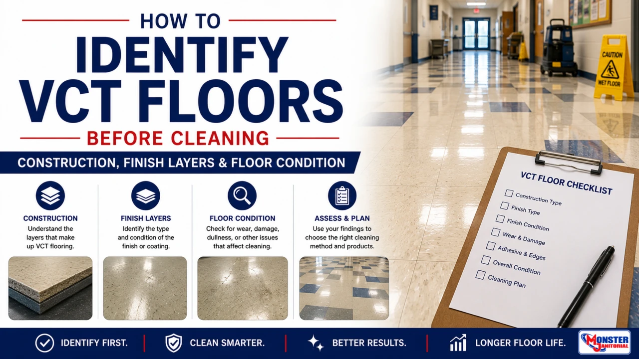 How to Identify VCT Floors Before Cleaning: Construction, Finish Layers & Floor Condition