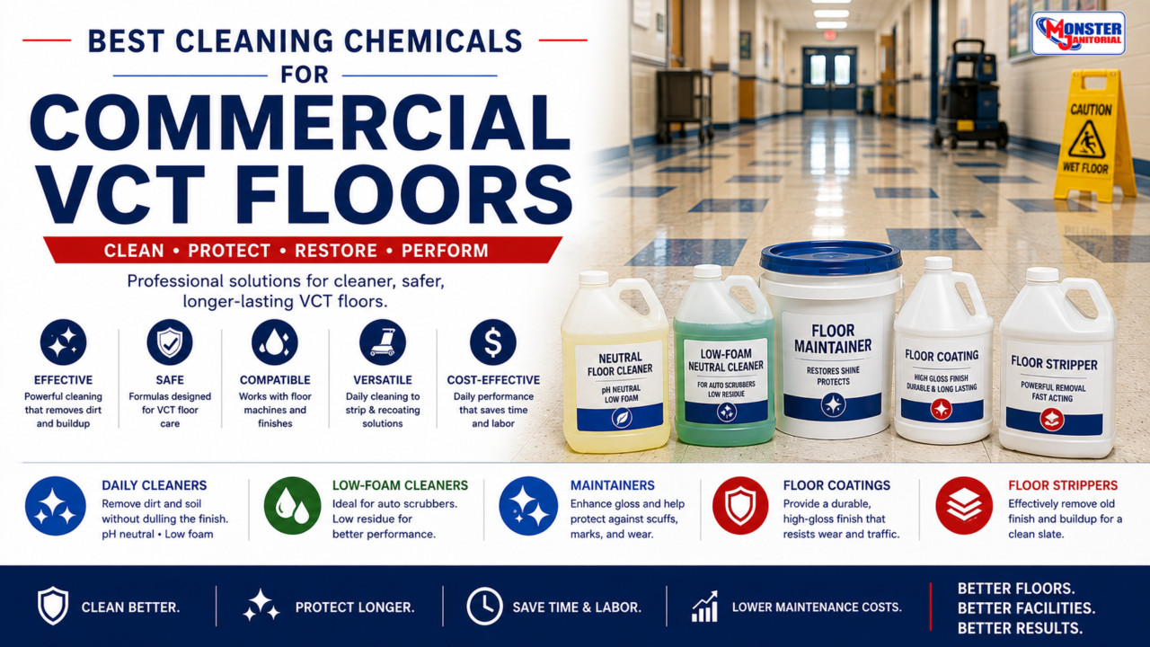 Best Cleaning Chemicals for Commercial VCT Floors